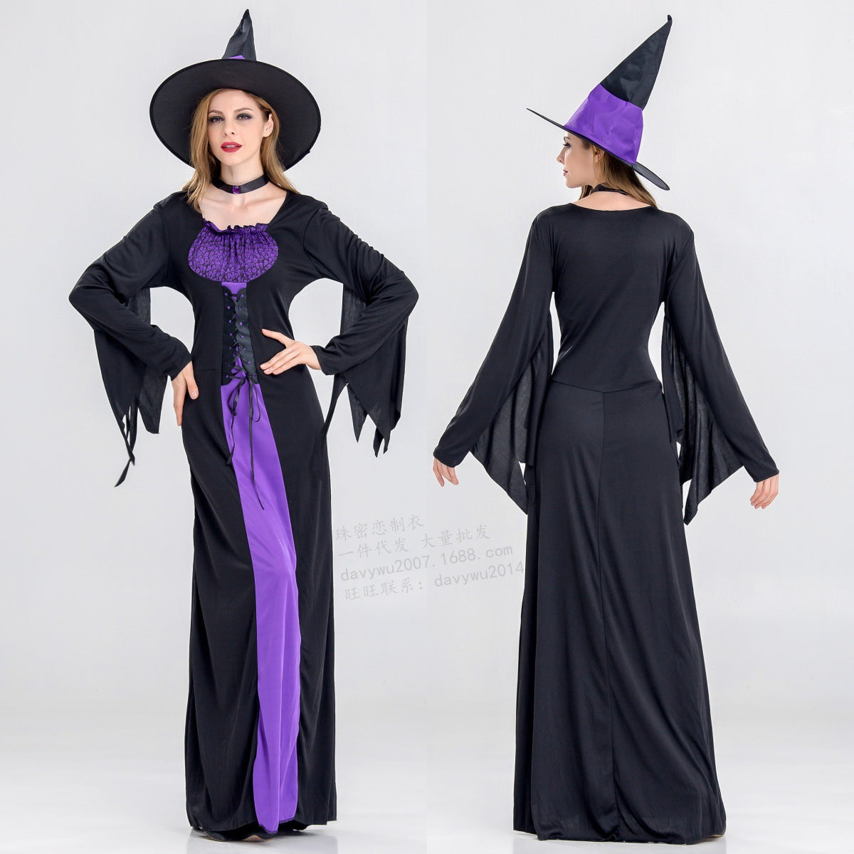 Halloween witch purple costume