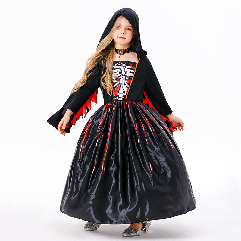 Halloween children's cos black witch costume