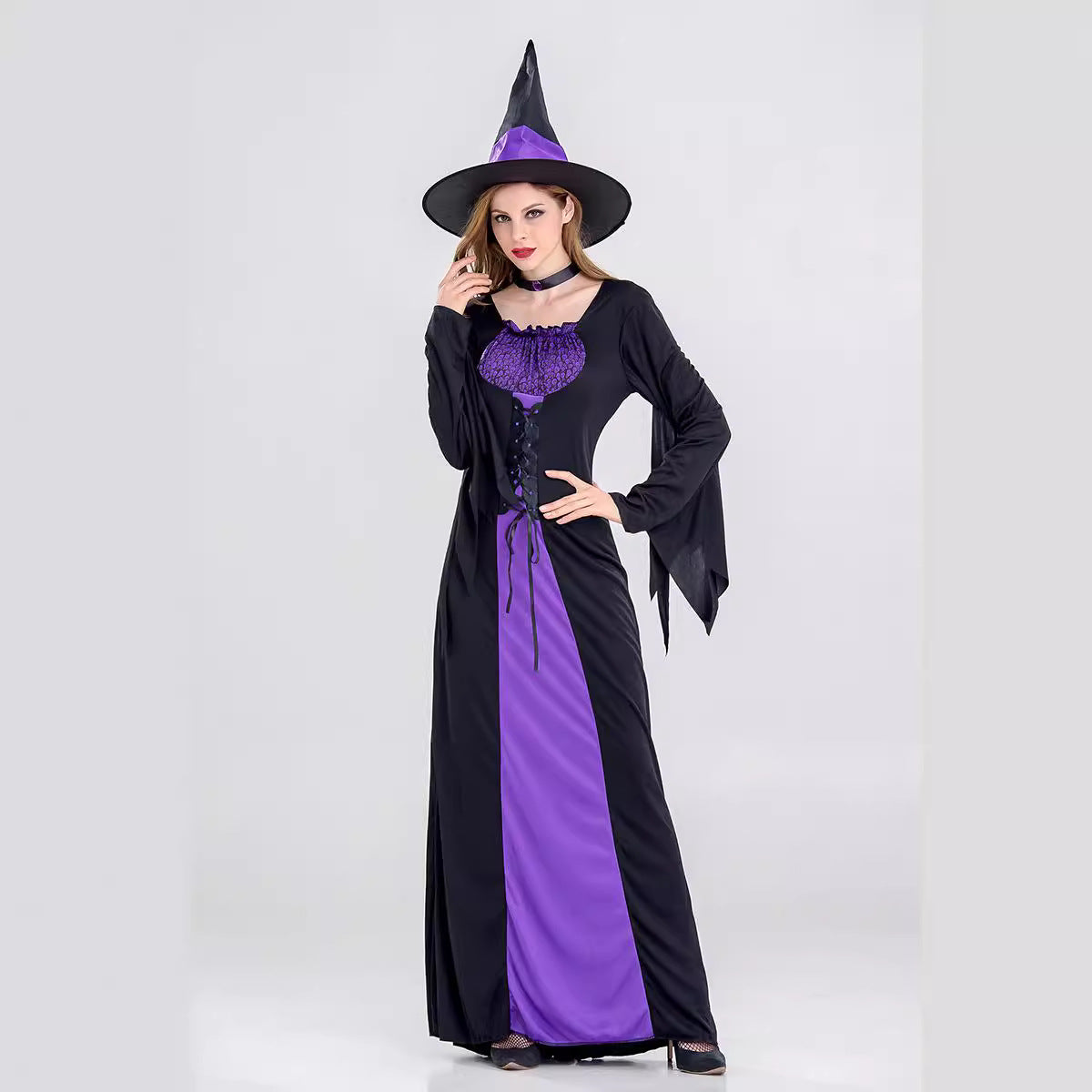 Halloween witch purple costume