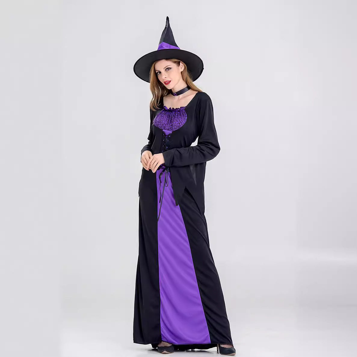 Halloween witch purple costume