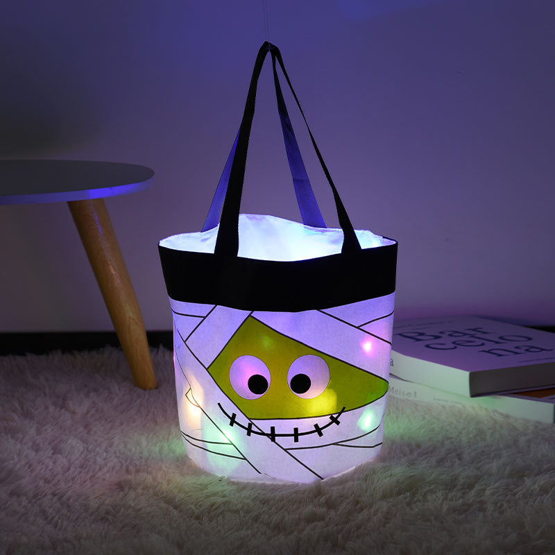 Multi-level luminous Halloween candy bag