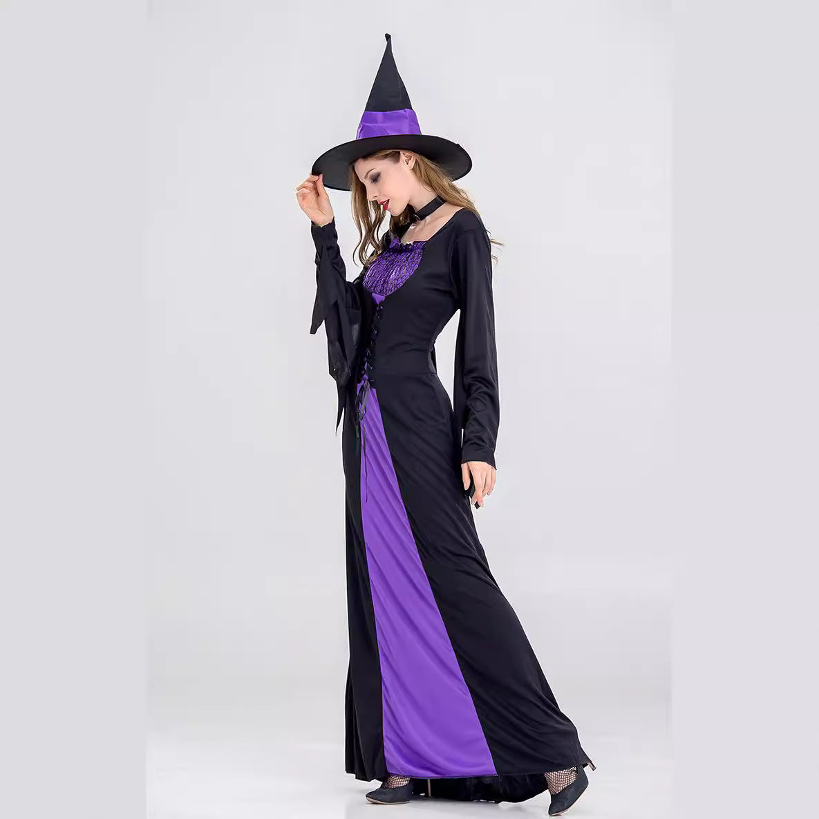 Halloween witch purple costume