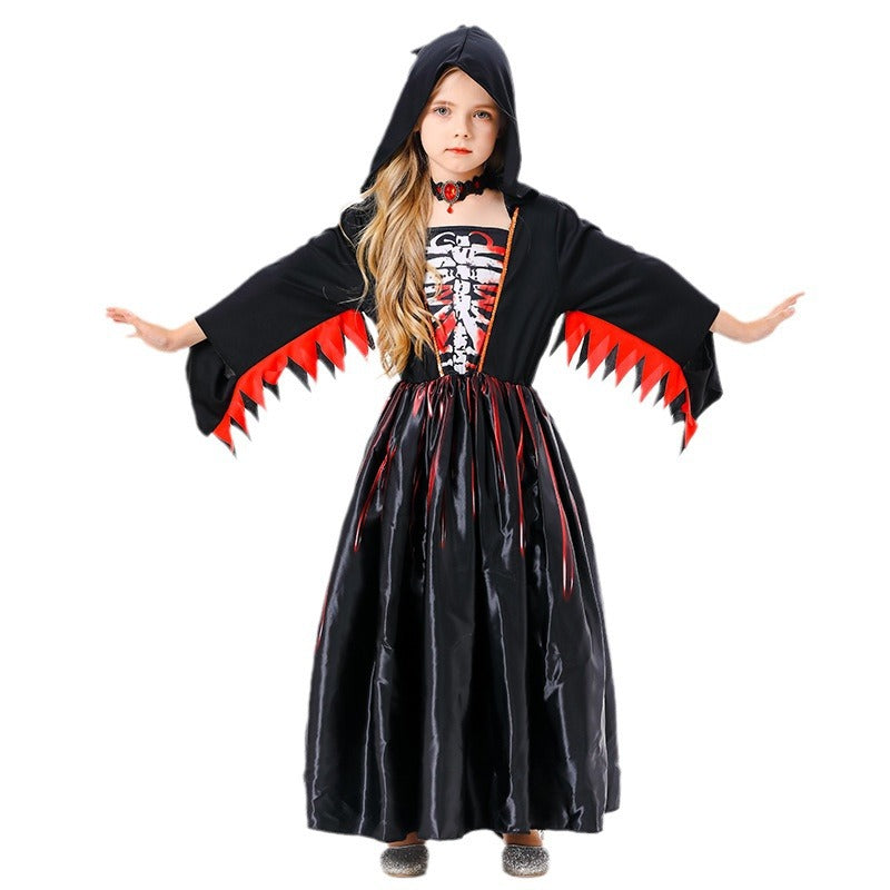 Halloween children's cos black witch costume