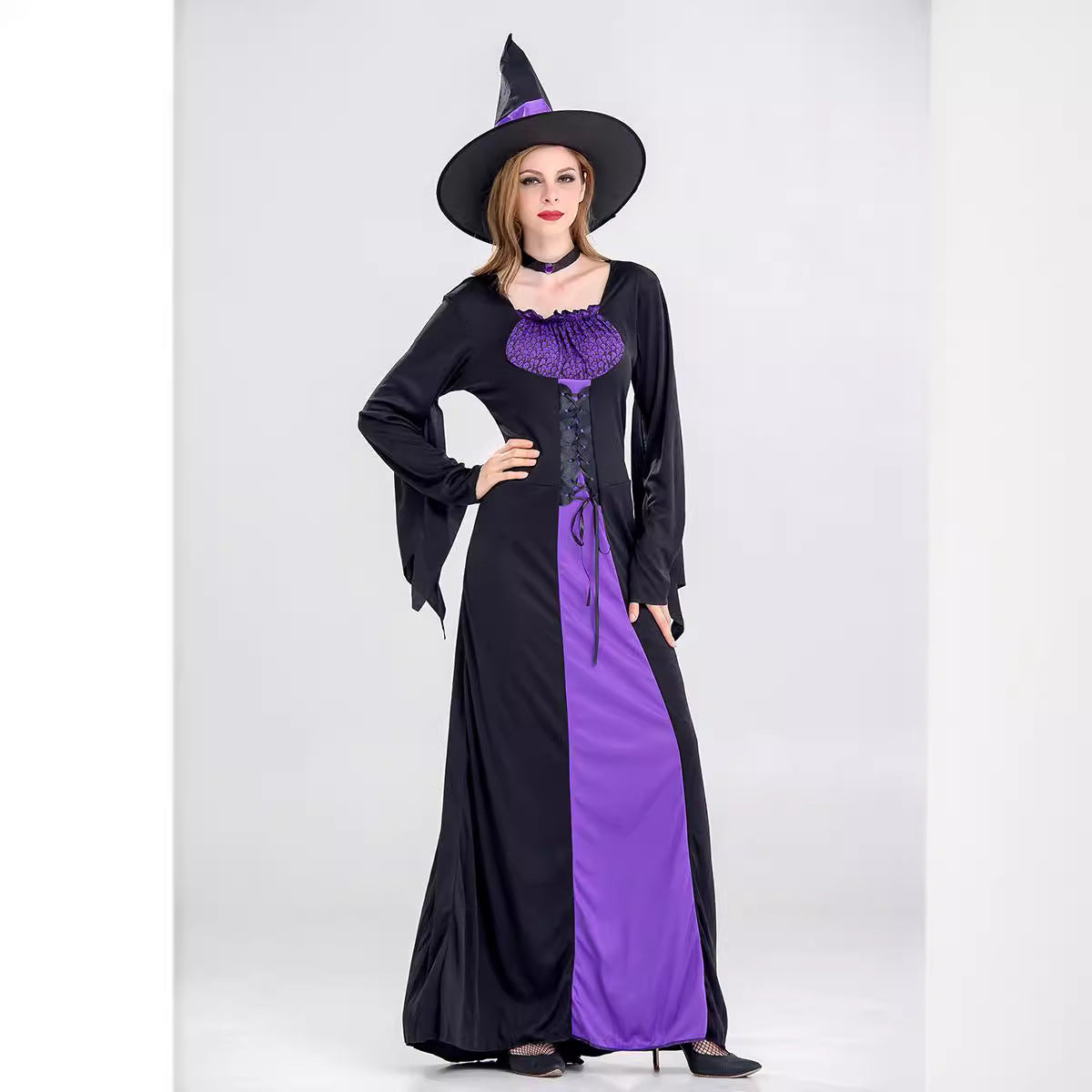 Halloween witch purple costume