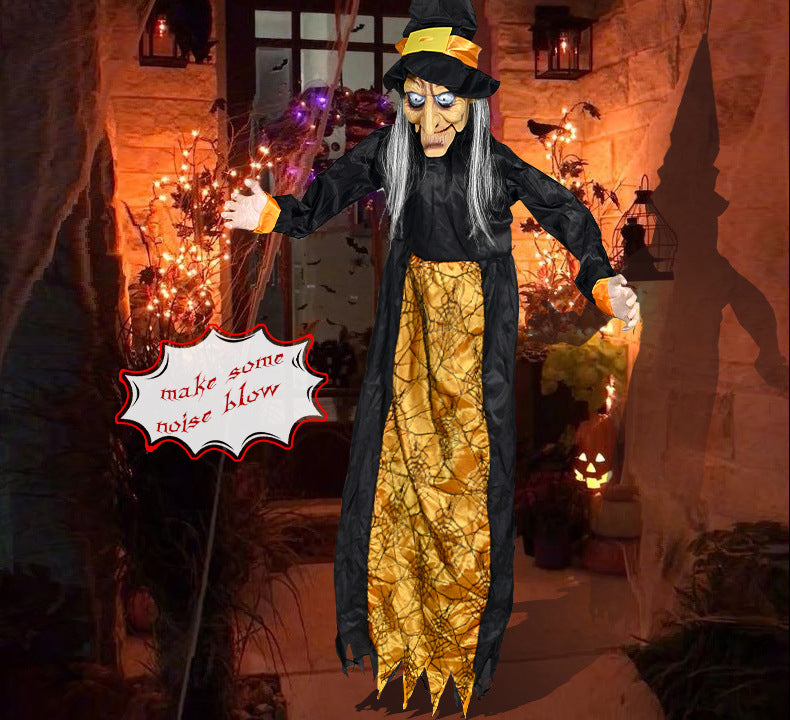 Halloween voice controlled witch decoration