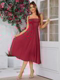 💐Ruched Bust Split Thigh Cami Dress