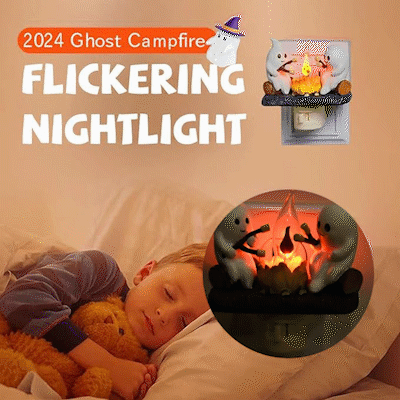 🔥🔥 Hot Selling Now & 2024 Ghost Campfire Flickering Nightlight✨🔥👻