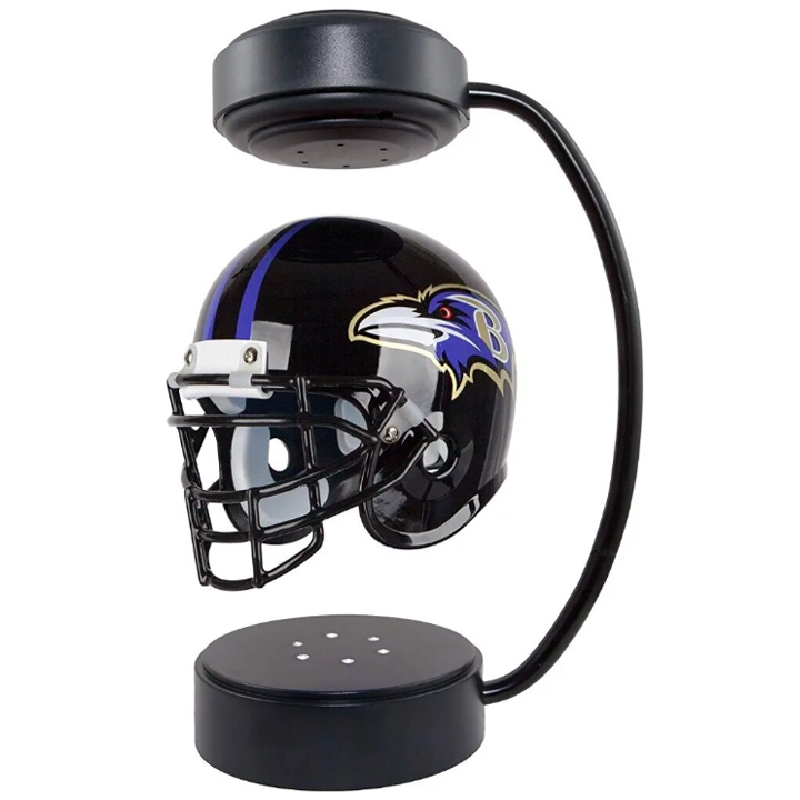 NFL Rotating Levitating Hover Helmet With LED Lighting & Hover Football With Bluetooth Speaker