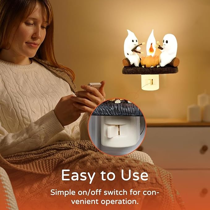 🔥🔥 Hot Selling Now & 2024 Ghost Campfire Flickering Nightlight✨🔥👻