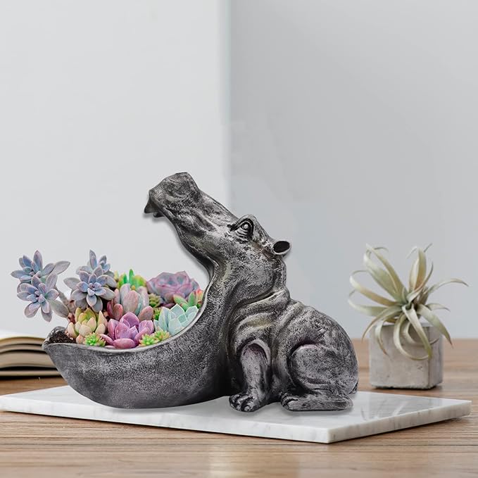 Room Decor Cute Hippopotamus Statue