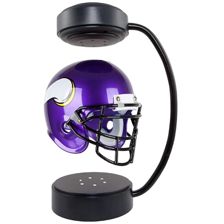 NFL Rotating Levitating Hover Helmet With LED Lighting & Hover Football With Bluetooth Speaker