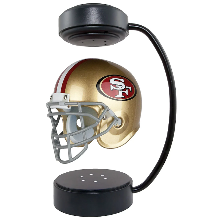 NFL Rotating Levitating Hover Helmet With LED Lighting & Hover Football With Bluetooth Speaker