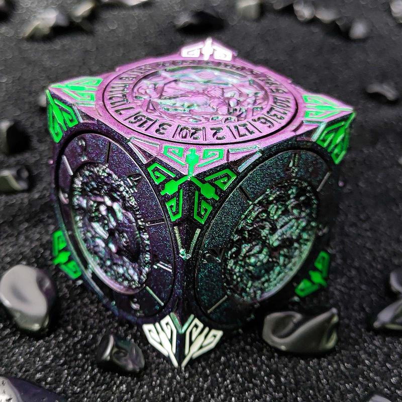 New DND Fidget Spinner DICE: 7-in-1 Metal DND Dice Cube – 6-Sided Rotating Polyhedral Dice, Tabletop RPG Accessory for DMs and Player