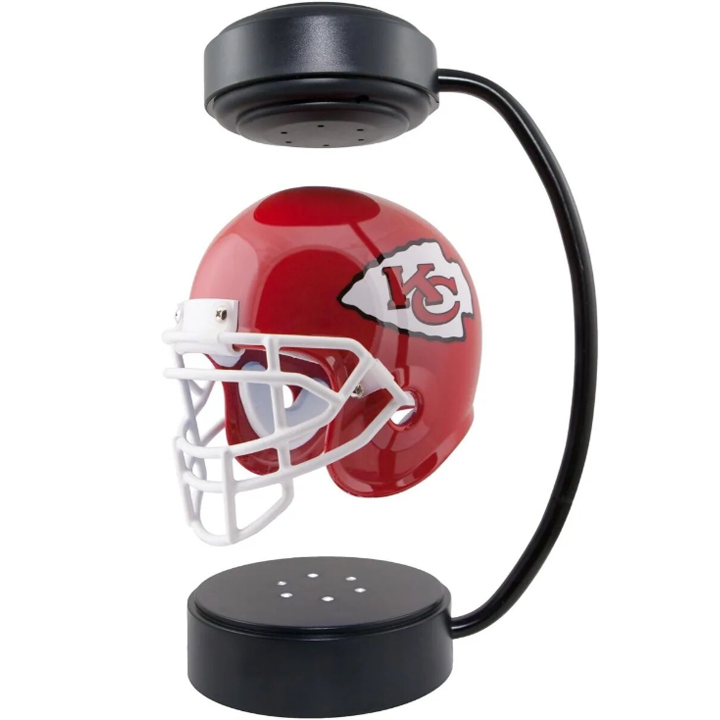 NFL Rotating Levitating Hover Helmet With LED Lighting & Hover Football With Bluetooth Speaker