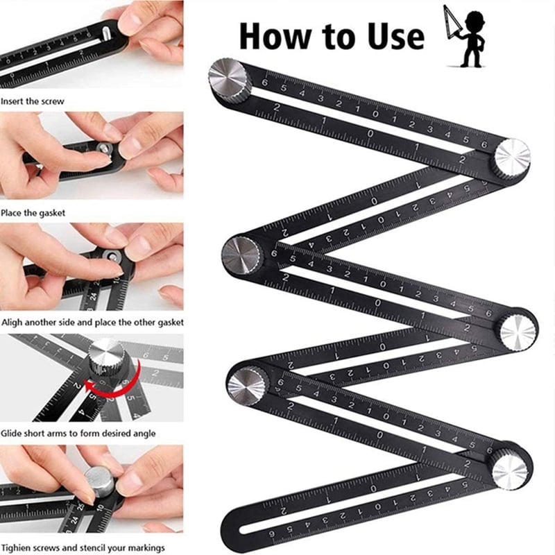 12-fold Multi Angle Measuring Ruler