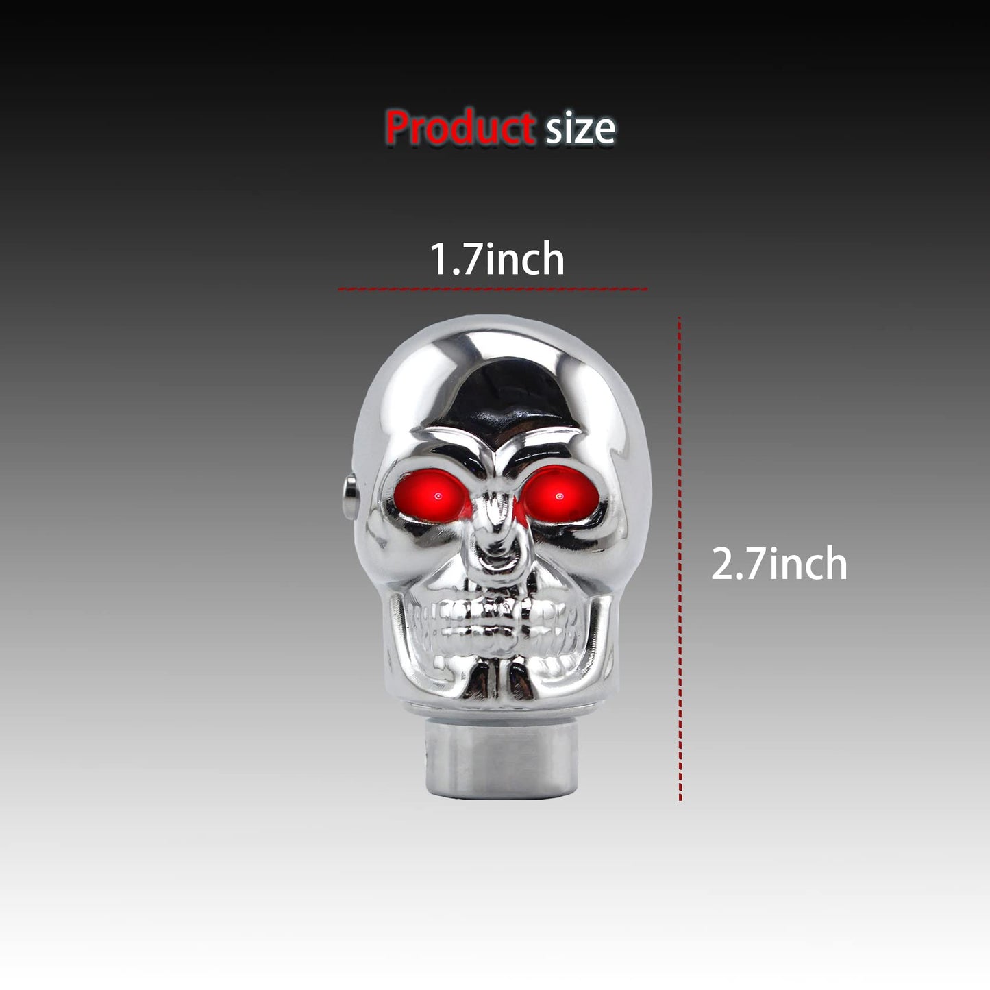 Skull Shifter Knob Fit Most Automatic Transmissions