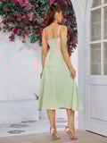 💐Ruched Bust Split Thigh Cami Dress