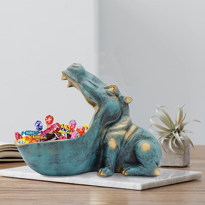 Room Decor Cute Hippopotamus Statue