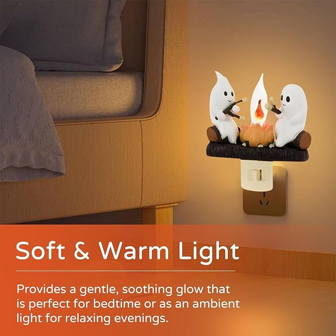 🔥🔥 Hot Selling Now & 2024 Ghost Campfire Flickering Nightlight✨🔥👻