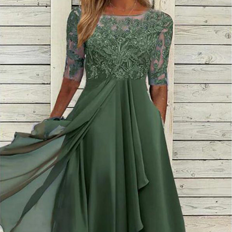 đź’–NEW ARRIVAL LIMITED TIME OFFERđź’–Elegant Embroidery Cocktail Flowy Dress