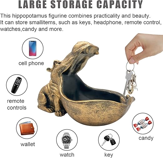 Room Decor Cute Hippopotamus Statue
