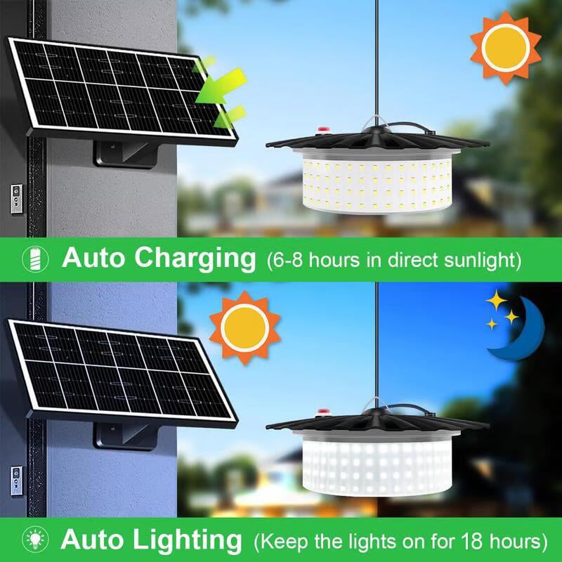 🔥224-LED Solar Pendant Light with Moving Sensor