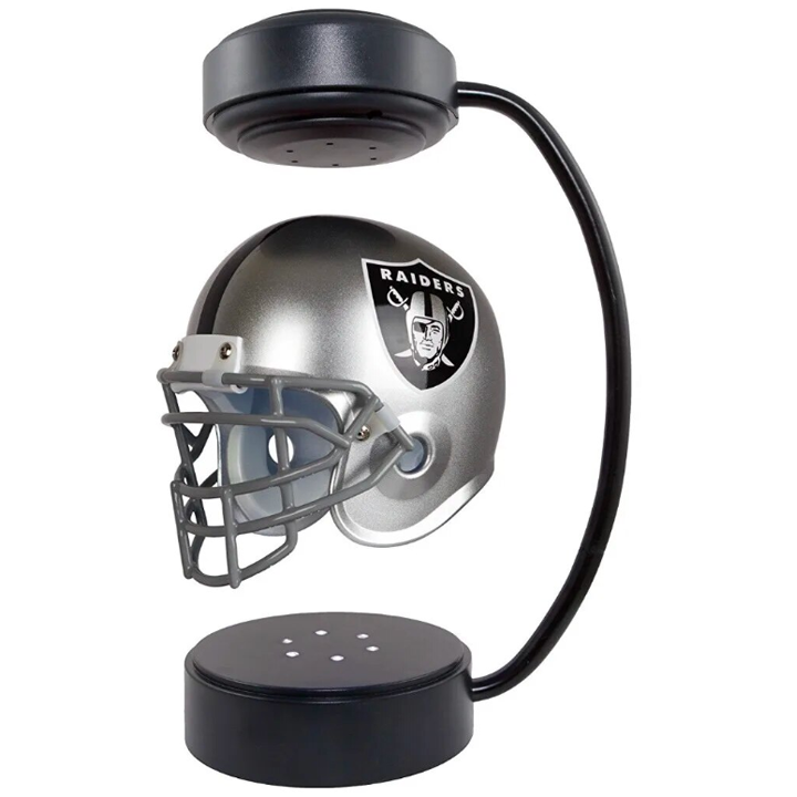 NFL Rotating Levitating Hover Helmet With LED Lighting & Hover Football With Bluetooth Speaker
