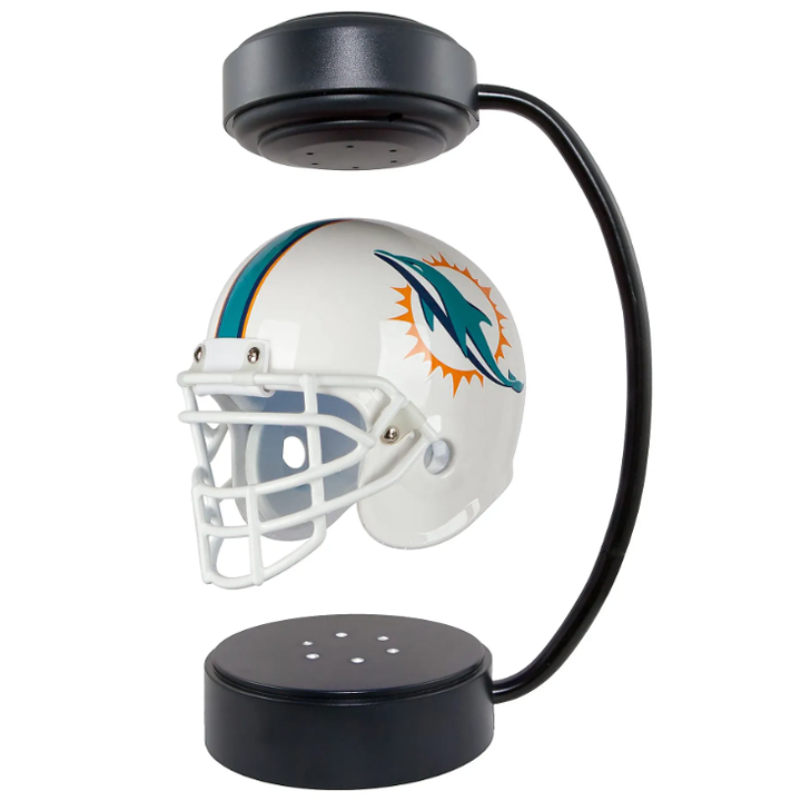 NFL Rotating Levitating Hover Helmet With LED Lighting & Hover Football With Bluetooth Speaker