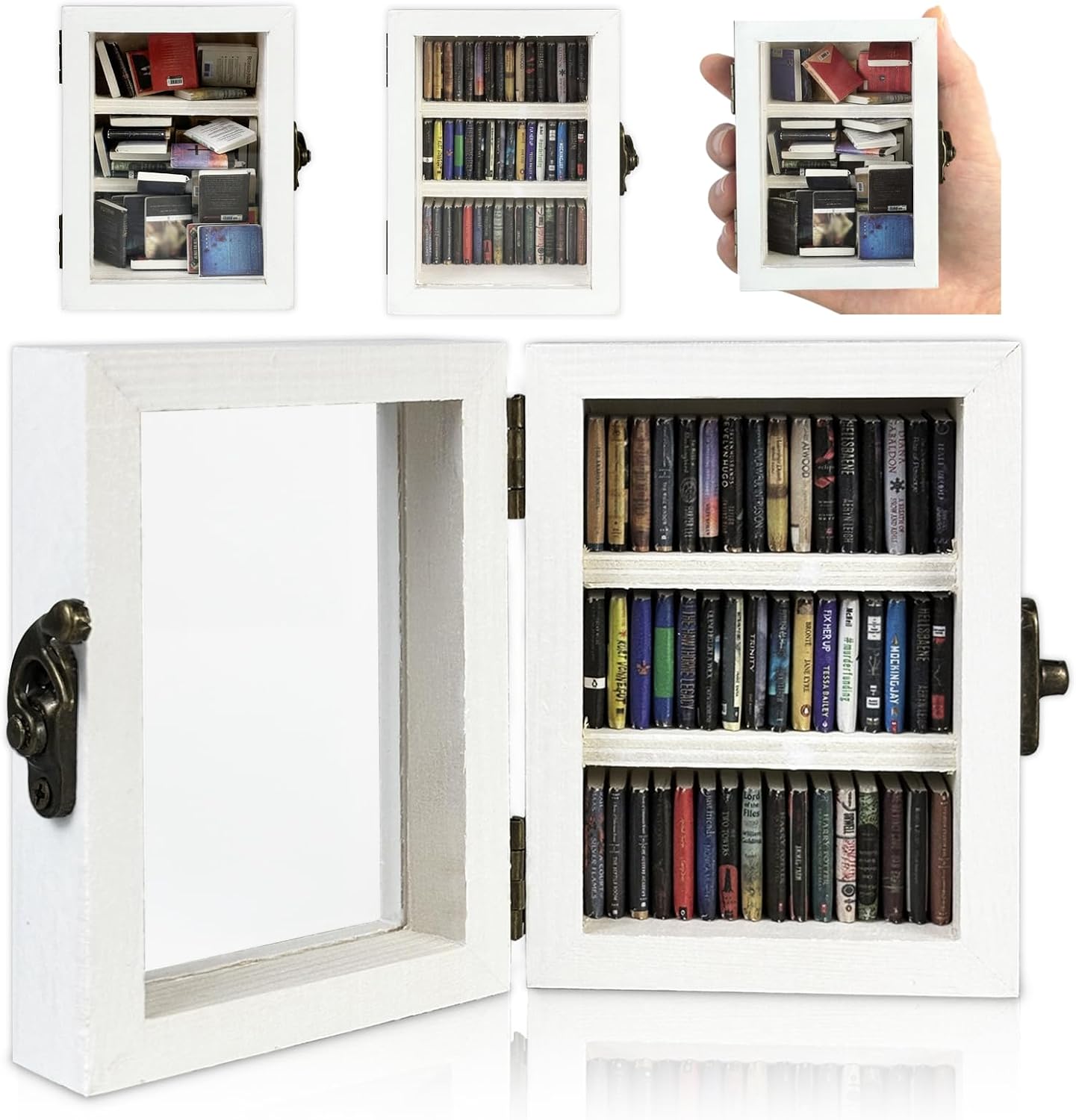 Handmade Anxiety Mini Wooden Book Storage Box