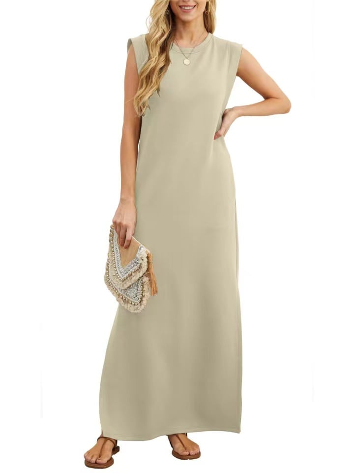 💕NEW CASUAL LOOSE SPLIT WRINKLE-FREE MAXI DRESS