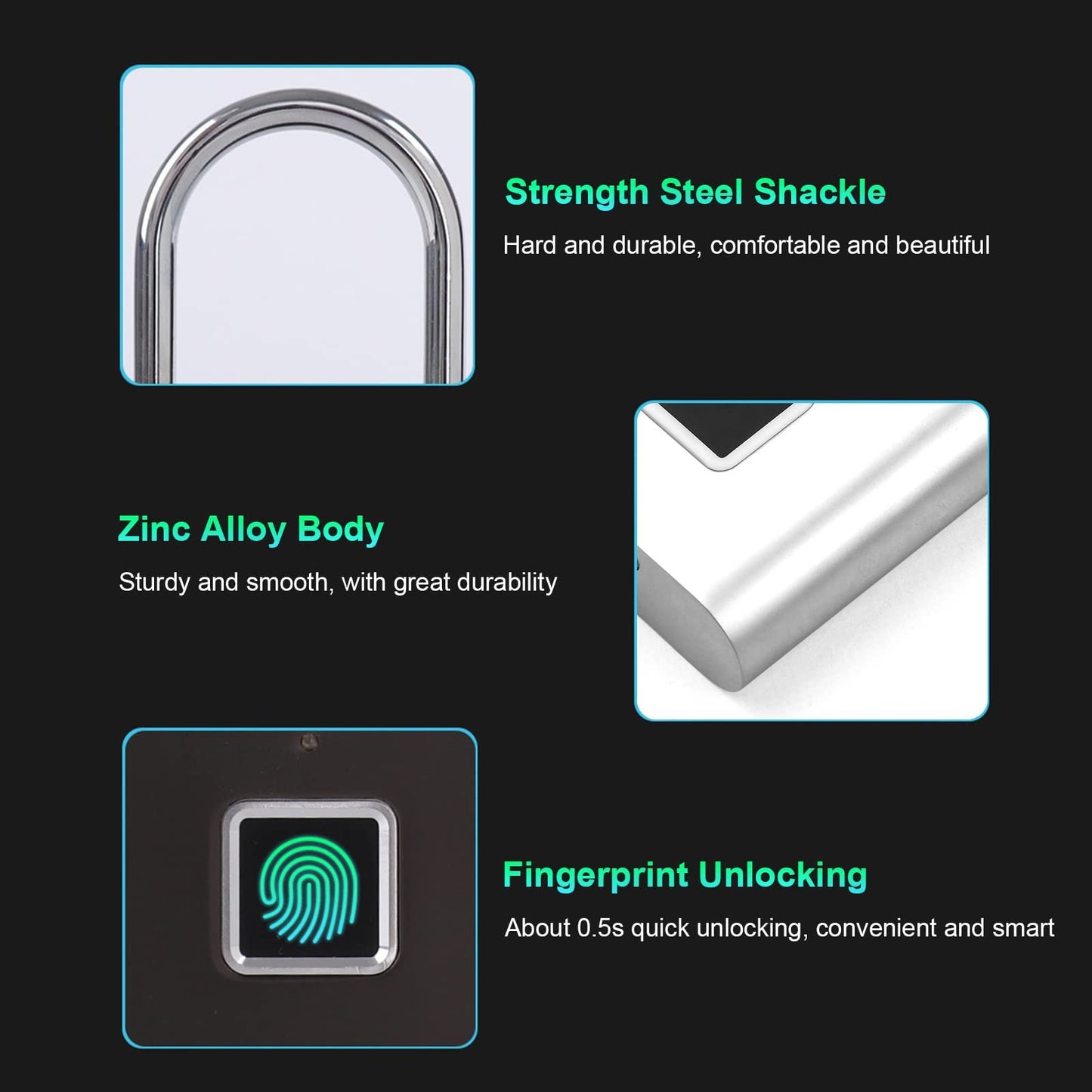 🔒Smart Fingerprint Padlock (Model SY11 and Model M01)