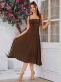 💐Ruched Bust Split Thigh Cami Dress