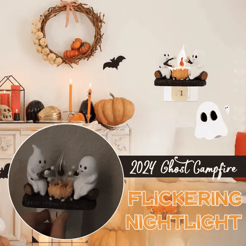 🔥🔥 Hot Selling Now & 2024 Ghost Campfire Flickering Nightlight✨🔥👻