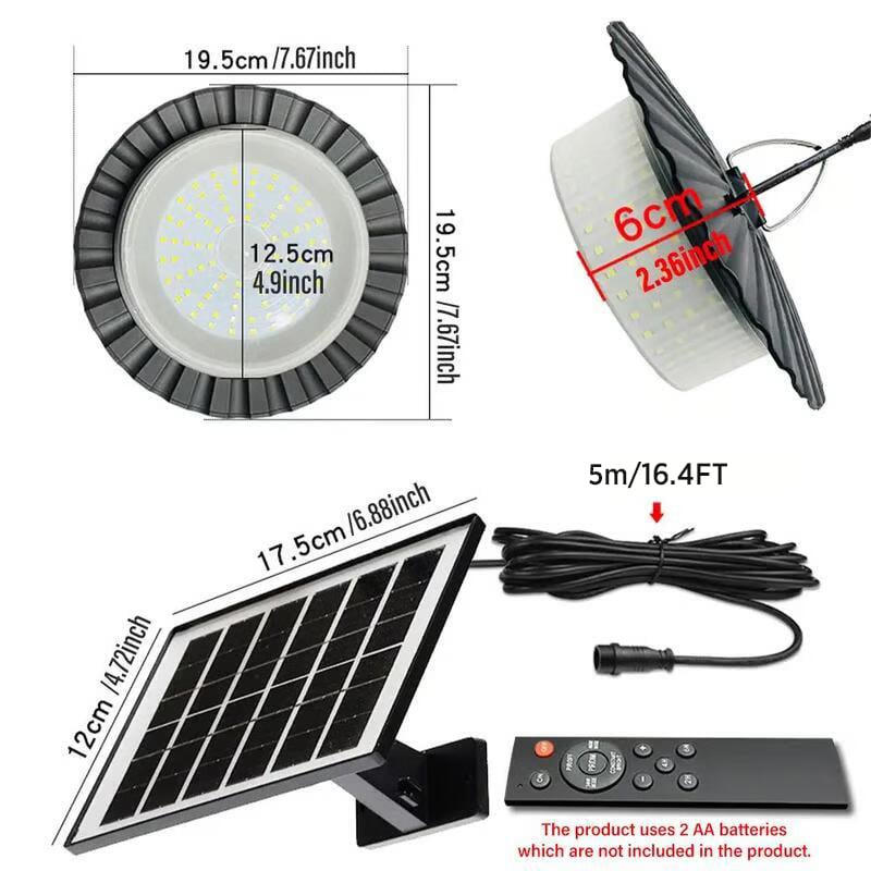 🔥224-LED Solar Pendant Light with Moving Sensor