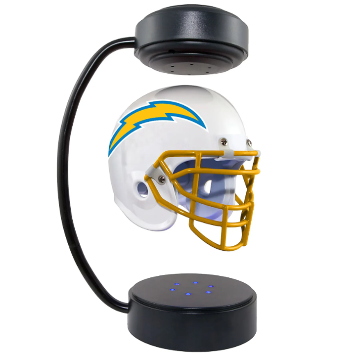 NFL Rotating Levitating Hover Helmet With LED Lighting & Hover Football With Bluetooth Speaker