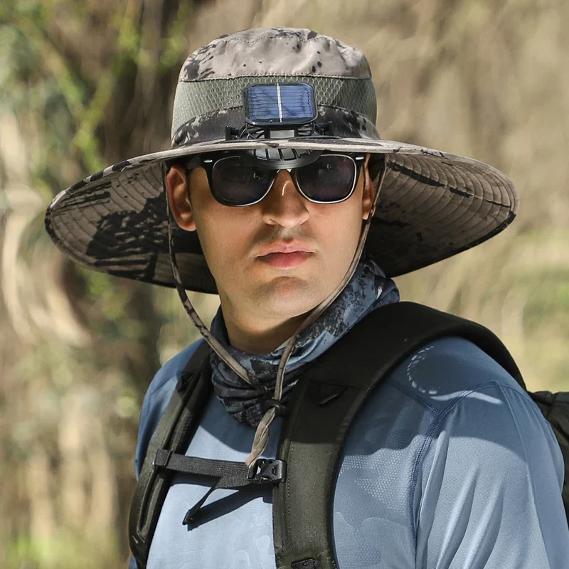 🔥EARLY SUMMER SALE 69% OFF⚡- a Outdoor Wide Brim Sun Hat With Solar Fan
