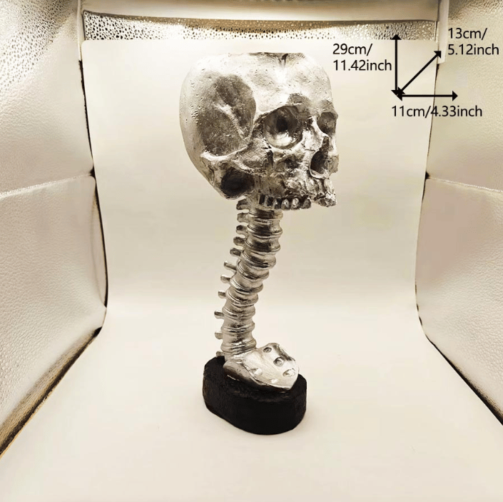 Skull Planter with Spine Stand