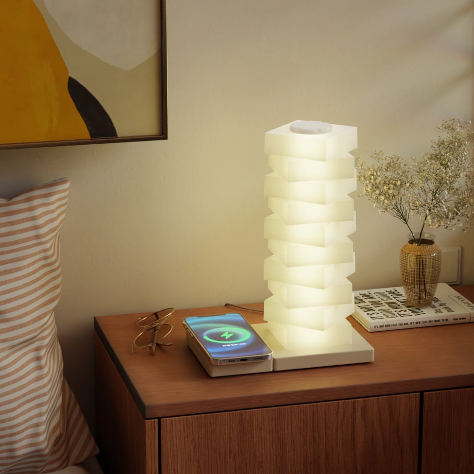 DIY Atmosphere Colorful Night Light With Wireless Charging🌟
