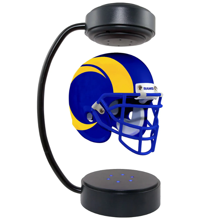 NFL Rotating Levitating Hover Helmet With LED Lighting & Hover Football With Bluetooth Speaker