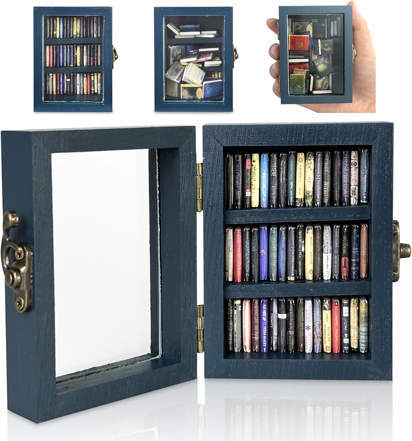 Handmade Anxiety Mini Wooden Book Storage Box