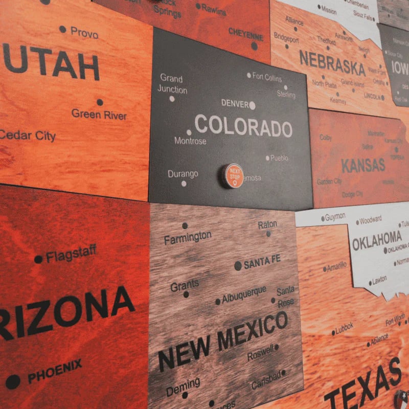The United States Wooden Map Puzzle Full Packed (Made in USA)
