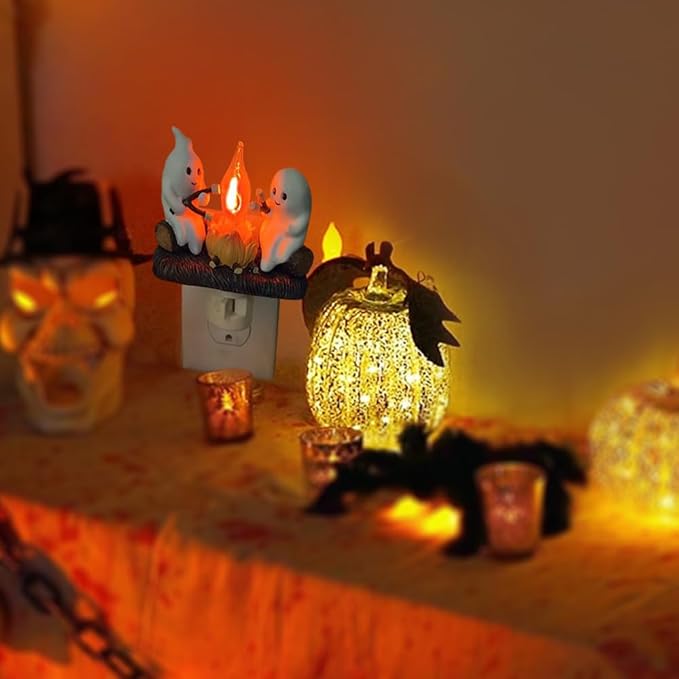 🔥🔥 Hot Selling Now & 2024 Ghost Campfire Flickering Nightlight✨🔥👻