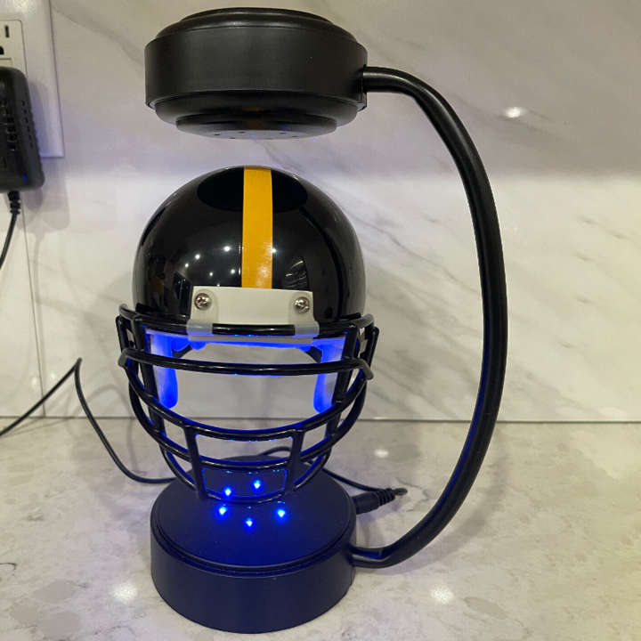 NFL Rotating Levitating Hover Helmet With LED Lighting & Hover Football With Bluetooth Speaker