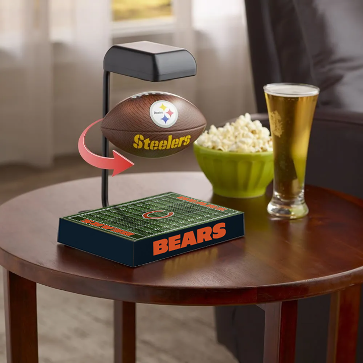 NFL Rotating Levitating Hover Helmet With LED Lighting & Hover Football With Bluetooth Speaker