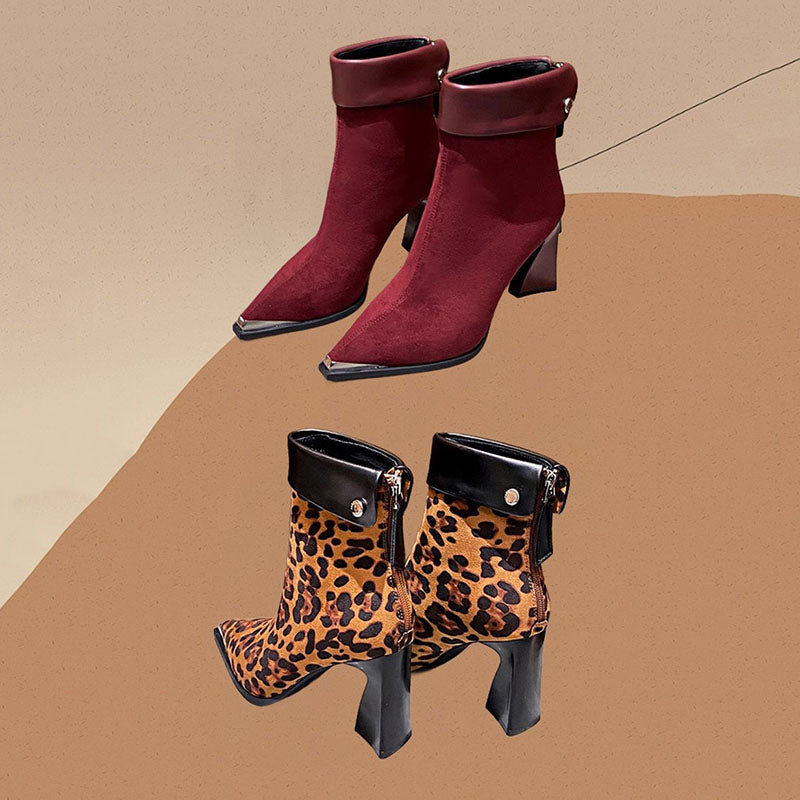 ❄️Winter Special❄️ Women's Faux Suede High Heel Ankle Boots