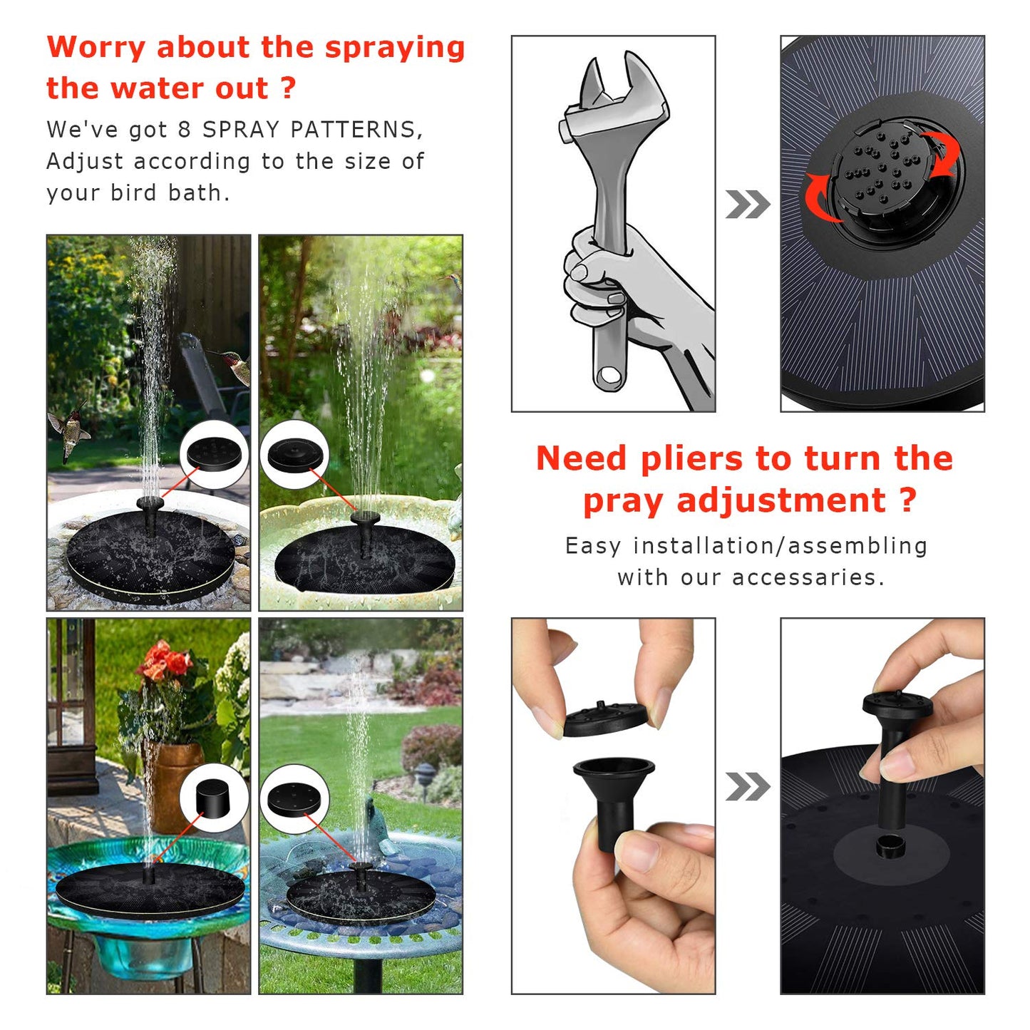 πBest Mother's Day Gift Of 2023π - Solar outdoor fountain-The perfect garden decoration