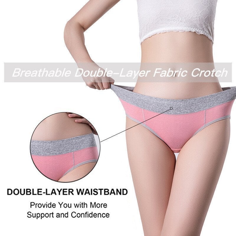 6 PCS 🔥 New Plus Size High Waisted Cotton Panties