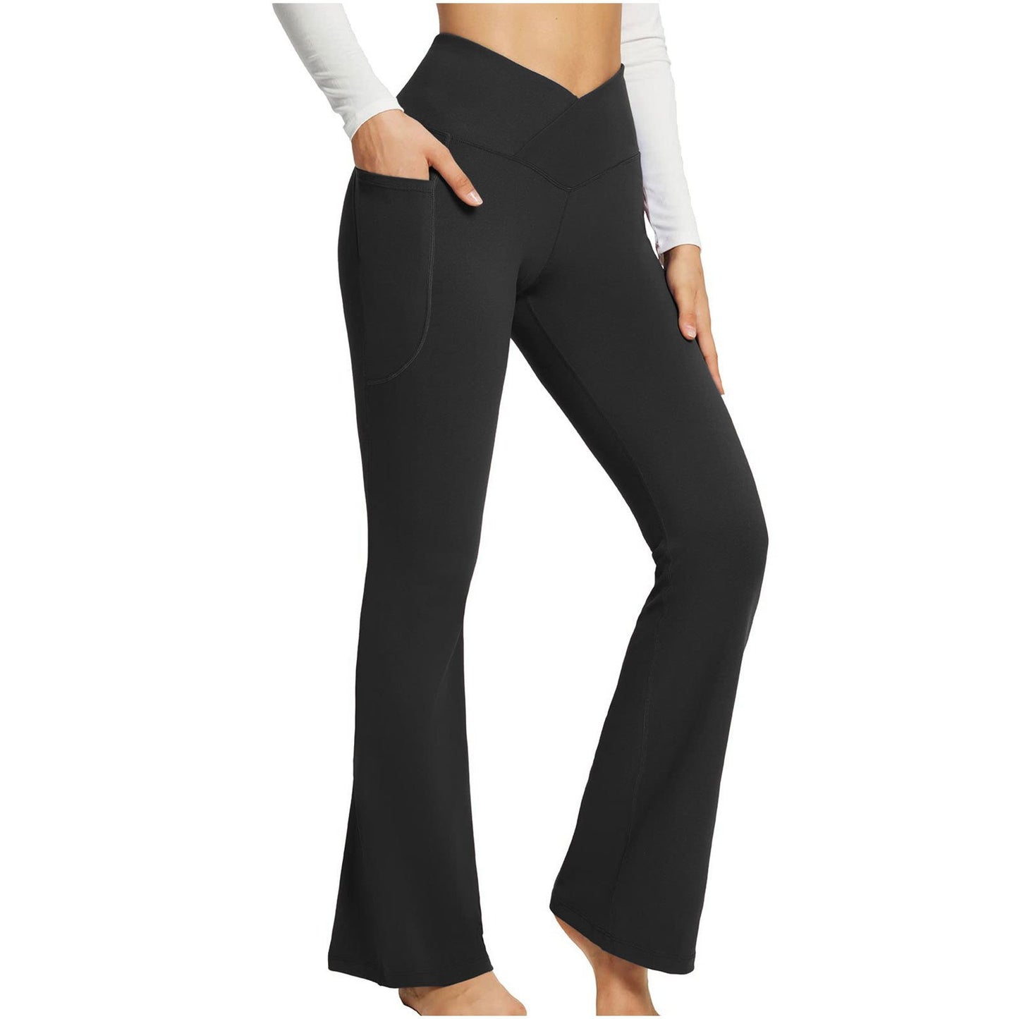 High-Waisted Lift Butt Flare Yoga Leggings With Pockets (Buy 2 Free Shipping)