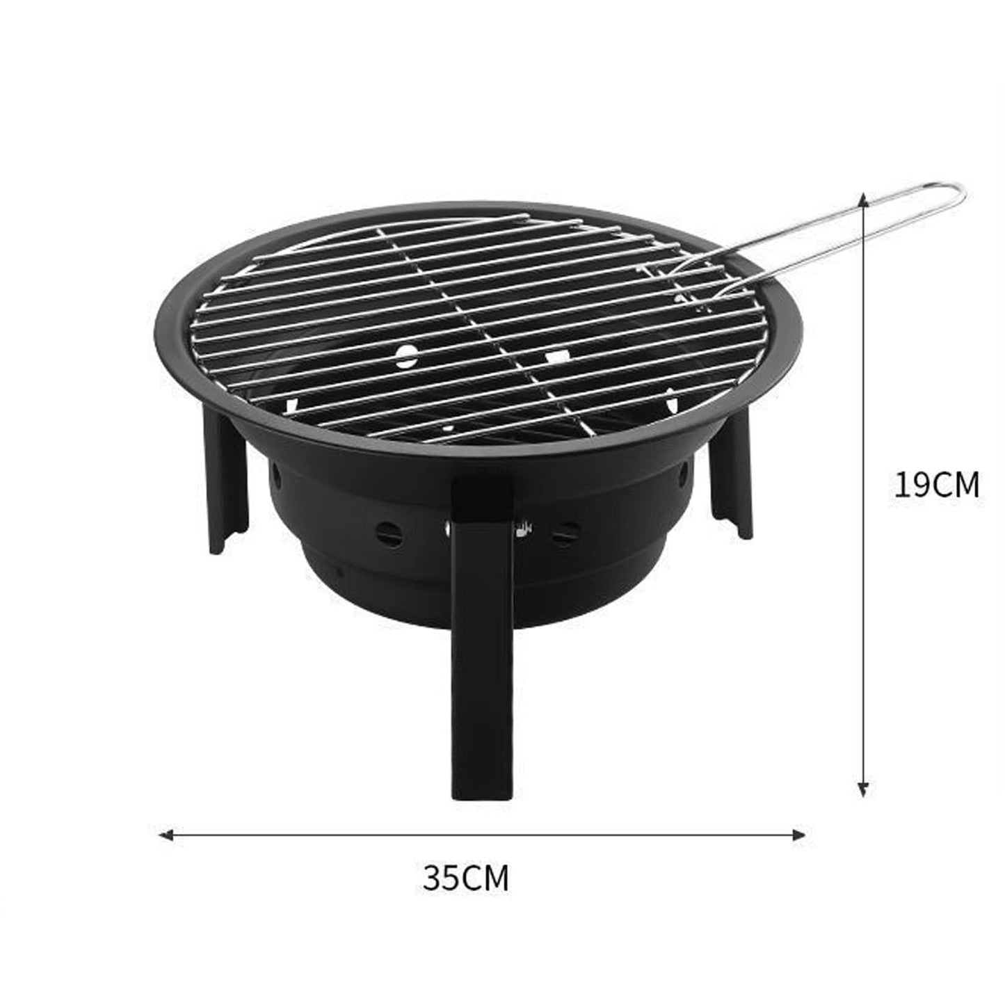 Portable Outdoor Barbecue Grill RV Charcoal Tripod Foldable Portable Grill