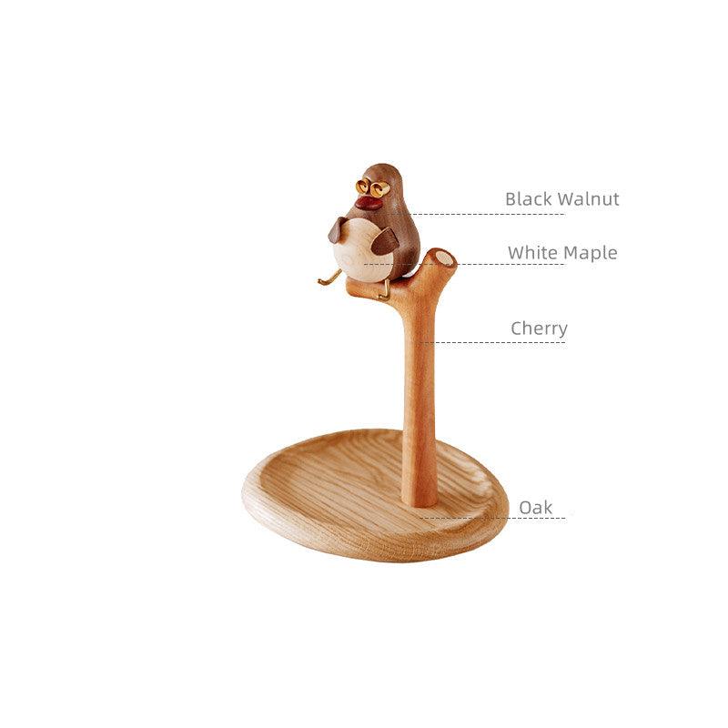 Duck Key Holder Storage Desktop Ornament Wooden Creative Gifts
